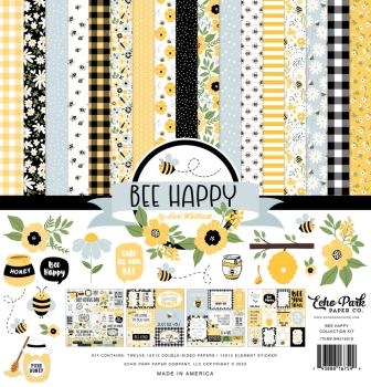 Echo Park - Designpapier "Bee Happy" Collection Kit 12x12 Inch - 12 Bogen