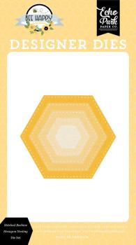 Echo Park - Stanzschablone "Stitched Beehive Hexagon Nesting" Dies