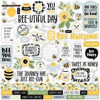 Echo Park - Aufkleber "Bee Happy" Element Sticker 
