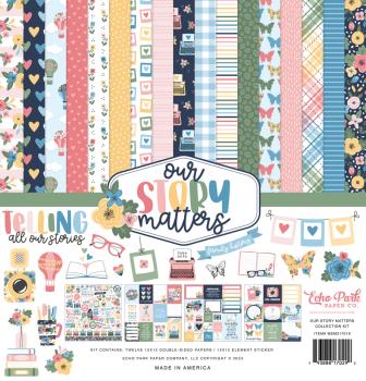 Echo Park - Designpapier "Our Story Matters" Collection Kit 12x12 Inch - 12 Bogen