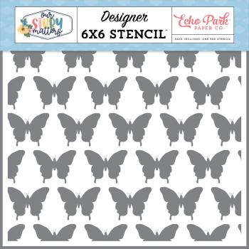 Echo Park - Schablone "Simply The Best Butterflies" Stencil 6x6 Inch