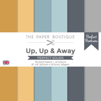 The Paper Boutique - Cardstock "Up, Up & Away" Solid Papers 8x8 Inch - 6 Bogen