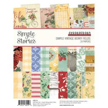 Simple Stories - Designpapier "Vintage Berry Fields" Paper Pack 6x8 Inch - 24 Bogen