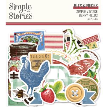 Simple Stories - Stanzteile "Simple Vintage Berry Fields" Bits & Pieces 