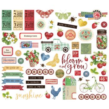 Simple Stories - Stanzteile "Simple Vintage Berry Fields" Bits & Pieces 