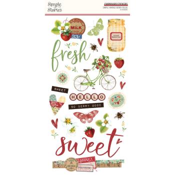 Simple Stories - Aufkleber "Simple Vintage Berry Fields" Chipboard Sticker 