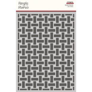 Simple Stories - Schablone 6x8 Inch "Basketweave" Stencil