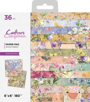 Crafters Companion - Designpapier "Summer Meadow" Paper Pack 6x6 Inch - 36 Bogen