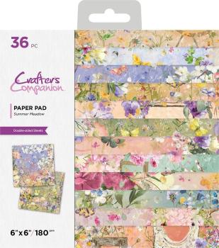 Crafters Companion - Designpapier "Summer Meadow" Paper Pack 6x6 Inch - 36 Bogen