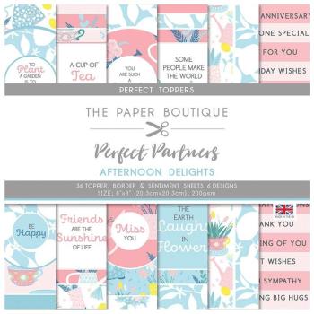The Paper Boutique - Designpapier "Afternoon Delights" Perfect Partners Toppers 8x8 Inch - 36