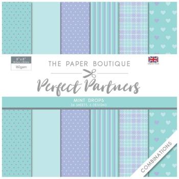 The Paper Boutique - Designpapier "Mint Drops" Perfect Partners 8x8 Inch