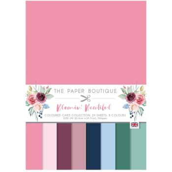 The Paper Boutique - Cardstock "Bloomin Beautiful" Colour Card Collection A4 - 24 Bogen