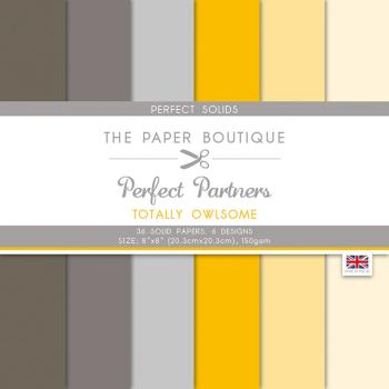 The Paper Boutique - Cardstock "Totally Owlsome" Solid Papers 8x8 Inch - 36 Bogen
