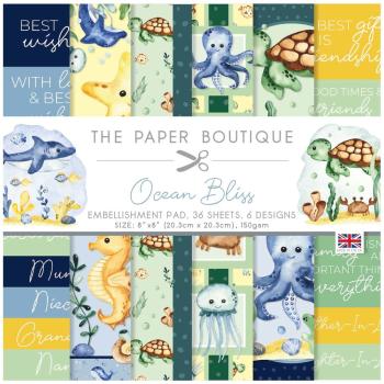 The Paper Boutique - Designpapier "Ocean Bliss" Embellishment Pad 8x8 Inch - 36 Bogen