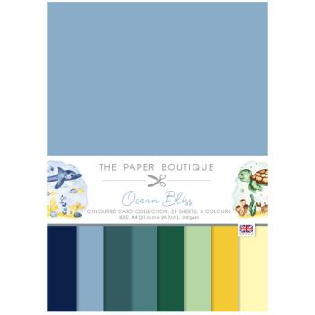 The Paper Boutique - Cardstock "Ocean Bliss" Colour Card Collection A4 - 24 Bogen