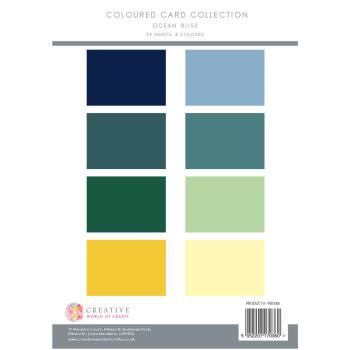 The Paper Boutique - Cardstock "Ocean Bliss" Colour Card Collection A4 - 24 Bogen