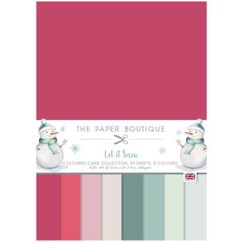 The Paper Boutique - Cardstock "Let it Snow" Colour Card Collection A4 - 24 Bogen