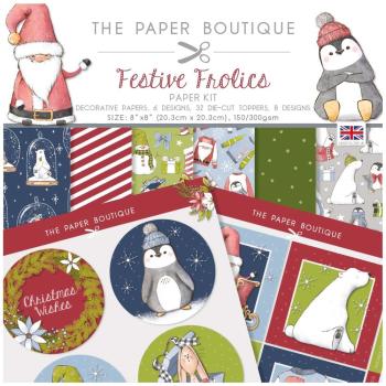 The Paper Boutique - Designpapier "Festive Frolics" Paper Kit 8x8 Inch - 36 Bogen
