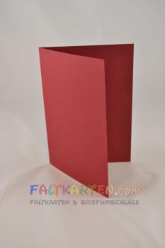 Doppelkarte - Faltkarte DIN A4 (29,7 x 21,0 cm) 240g/m² DIN A4 in bordeaux-rot