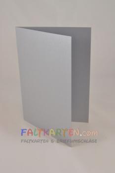 Doppelkarte - Faltkarte DIN A4 (29,7 x 21,0 cm) 250g/m² DIN A4 in metallic-silber