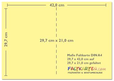 Doppelkarte - Faltkarte DIN A4 (29,7 x 21,0 cm) 240g/m² DIN A4 in kraft weiss