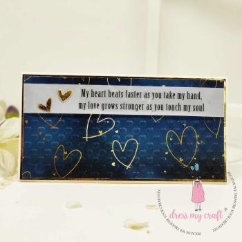 Dress My Craft - Prägefolder "Heart Pattern" Embossingfolder 
