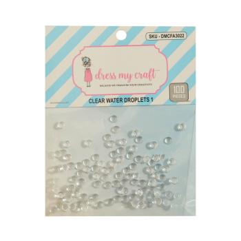 Dress My Craft - Streuteile Wassertropfen "Clear Water 1" Droplets 100 Stück