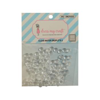 Dress My Craft - Streuteile Wassertropfen "Clear Water 2" Droplets 100 Stück