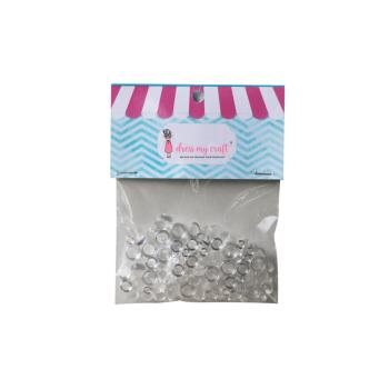 Dress My Craft - Streuteile Wassertropfen "Clear Water Assorted" Droplets 150 Stück