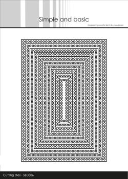 Simple and Basic - Stanzschablone 10x14,3 cm "Circle Edges Rectangle" Dies