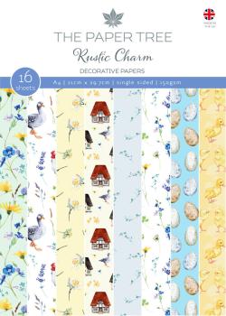 The Paper Tree - Designpapier "Rustic Charm" Paper Pack A4 - 16 Bogen