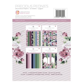 The Paper Tree - Designpapier "Precious Peonies" Paper Pack A4 - 16 Bogen