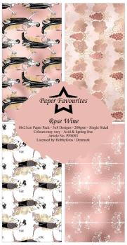 Paper Favourites - Designpapier "Rose Wine " Slim Paper Pack 3x8 Inch - 24 Bogen