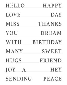 The Crafters Workshop - Schablone "Good Words" Stencil