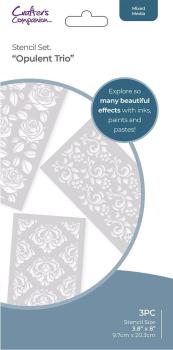 Crafters Companion - Schablone "Opulent Trio" Stencil