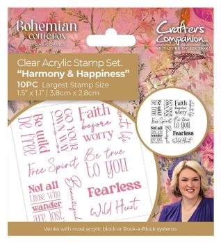 Crafters Companion - Stempelset "Harmony & Happiness" Clear Stamps