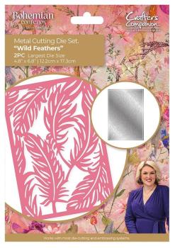 Crafters Companion - Stanzschablone "Wild Feathers" Dies