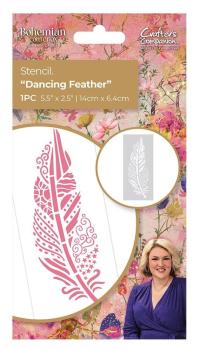 Crafters Companion - Schablone "Dancing Feather" Stencil