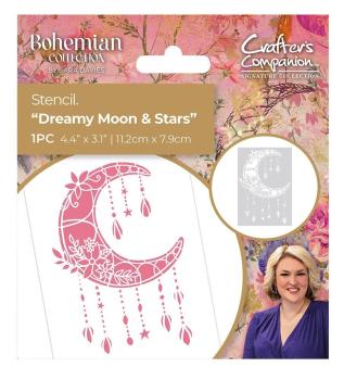 Crafters Companion - Schablone "Moon & Stars" Stencil