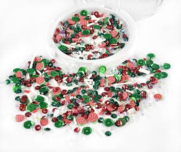 Picket Fence Studios - Pailletten - Streuteile "Strawberry Daquiri" Sequin Mix