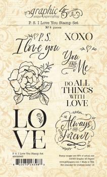 Graphic 45 - Stempelset "P.S. I Love You" Clear Stamps