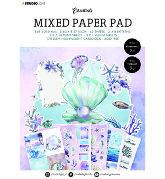 Studio Light - Designpapier A5 "Underwater World" Mixed Paper Pad - 42 Bogen 