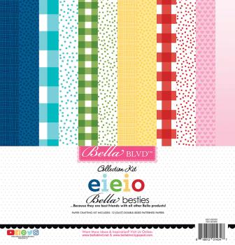 Bella BLVD - Designpapier "EIEIO" Besties Collection Kit 12x12 Inch - 12 Bogen
