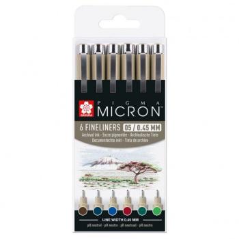 Sakura - Pigma Micron Finliner Set Erdtöne