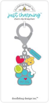 Doodlebug Design - Schlüsselanhänger "I Love My Dog" Clip & Keychain
