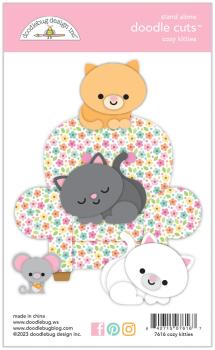 Doodlebug Design - Stanzschablone "Cozy Kitties " Doodle Dies 