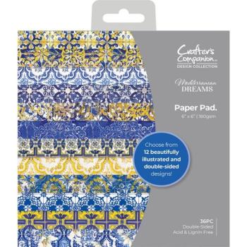 Crafters Companion - Designpapier "Mediterranean Dreams" Paper Pack 6x6 Inch - 36 Bogen