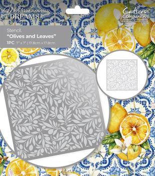 Crafters Companion - Schablone "Olives and Leaves" Stencil