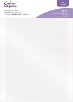 Crafters Companion - vorgestanzte Kartenrohlinge "Double Stepper Card" Die-Cut Card Bases & Envelopes