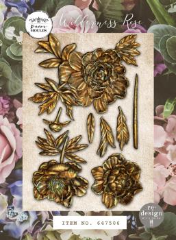 Re-Design with Prima - Gießform "Wilderness Rose" Mould 5x8 Inch